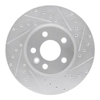 R1 Concepts EDZ-74045R Brake Rotor Drilled and Slotted Silver